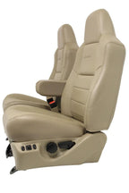 99-10 Ford F250 F350 Excursion Seats Tan Leather Power Front Bench Super Duty