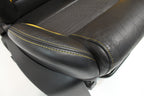 2012 - 2018 Ford Focus Recaro Front Seats, Black Leather Tangerine Orange Cloth