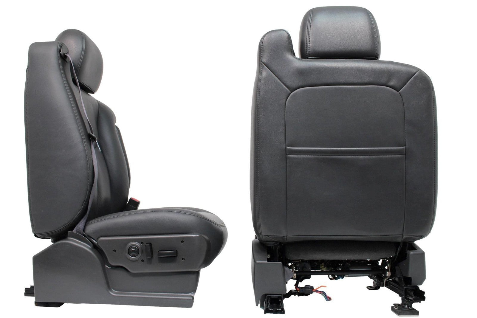 99-06 Sierra Silverado Front Seats, Dark Pewter Leather, Power Lumbar Bolster