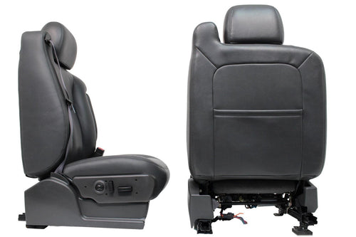 99-06 Sierra Silverado Front Seats, Dark Pewter Leather, Power Lumbar Bolster