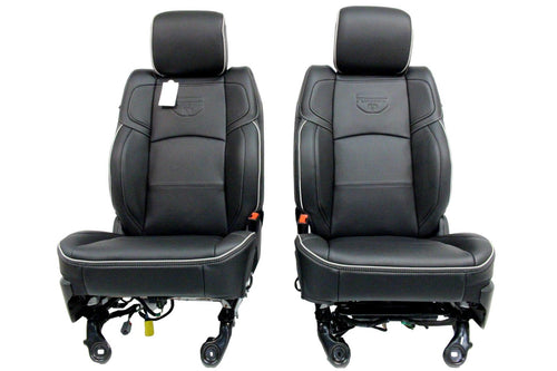 2019 - 2026 Ram 2500 3500 HD Seats Set, Rebel Black Leather Crew Cab Heat Cool