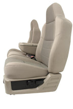 1999-2010 Ford Super Duty Stone Gray Cloth Bucket Seats with Folding Jump Seat