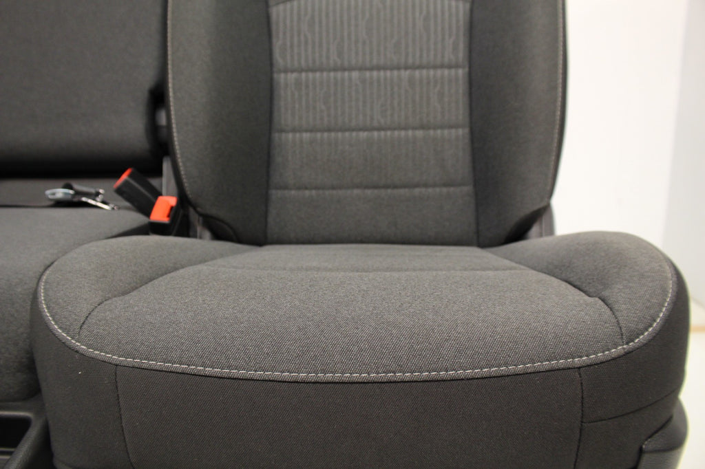 2019-2024 Ram Classic Front Seats, Diesel Gray Black Cloth, Manual w/ Jump Seat