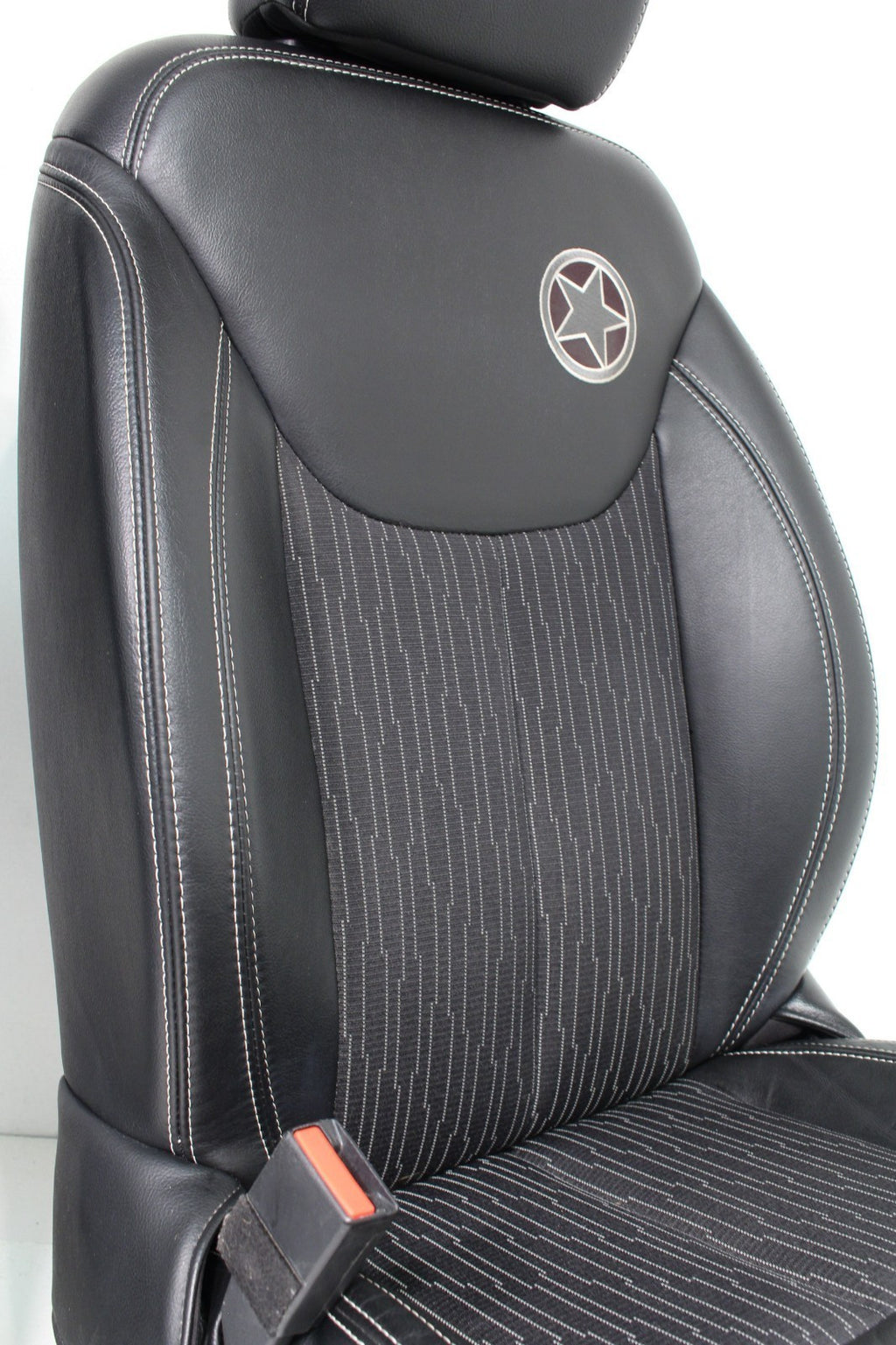 2007 - 2018 Jeep Wrangler JKU Seats Set, Oscar Mike Black Leather Freedom Edtn