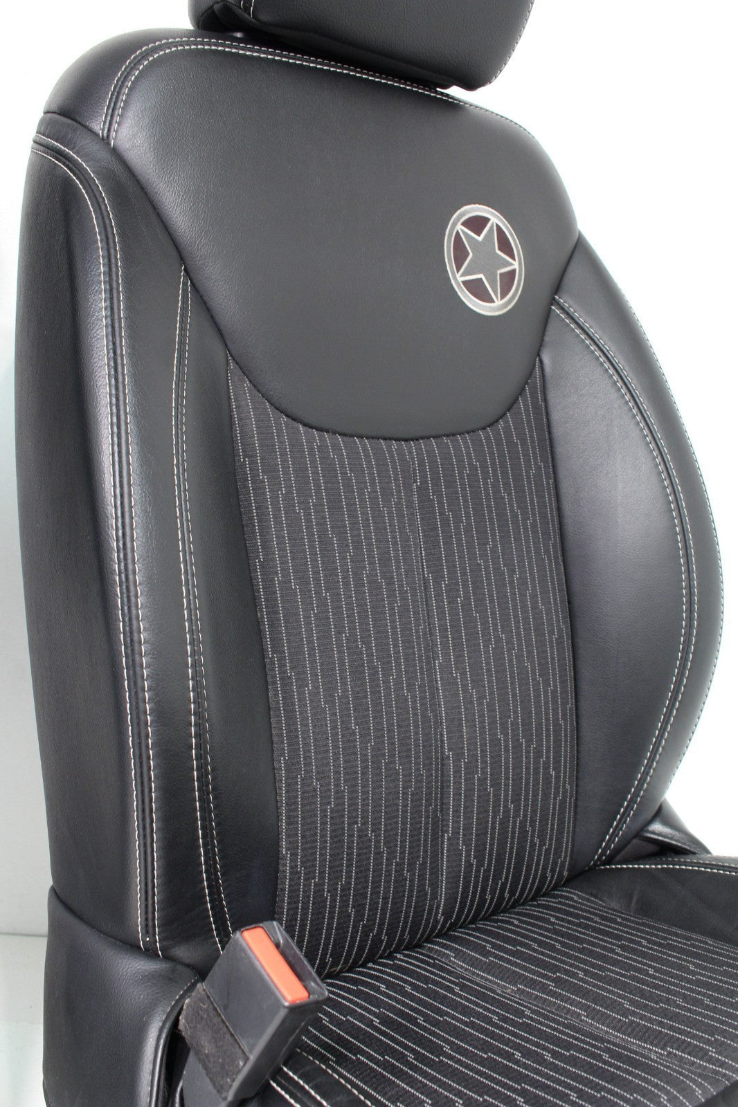 2007 - 2018 Jeep Wrangler JKU Seats Set, Oscar Mike Black Leather Freedom Edtn