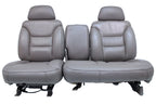 1995-2000 Tahoe Sierra Silverado Seats 60-40 Bench Gray Leather Power w/ Folding