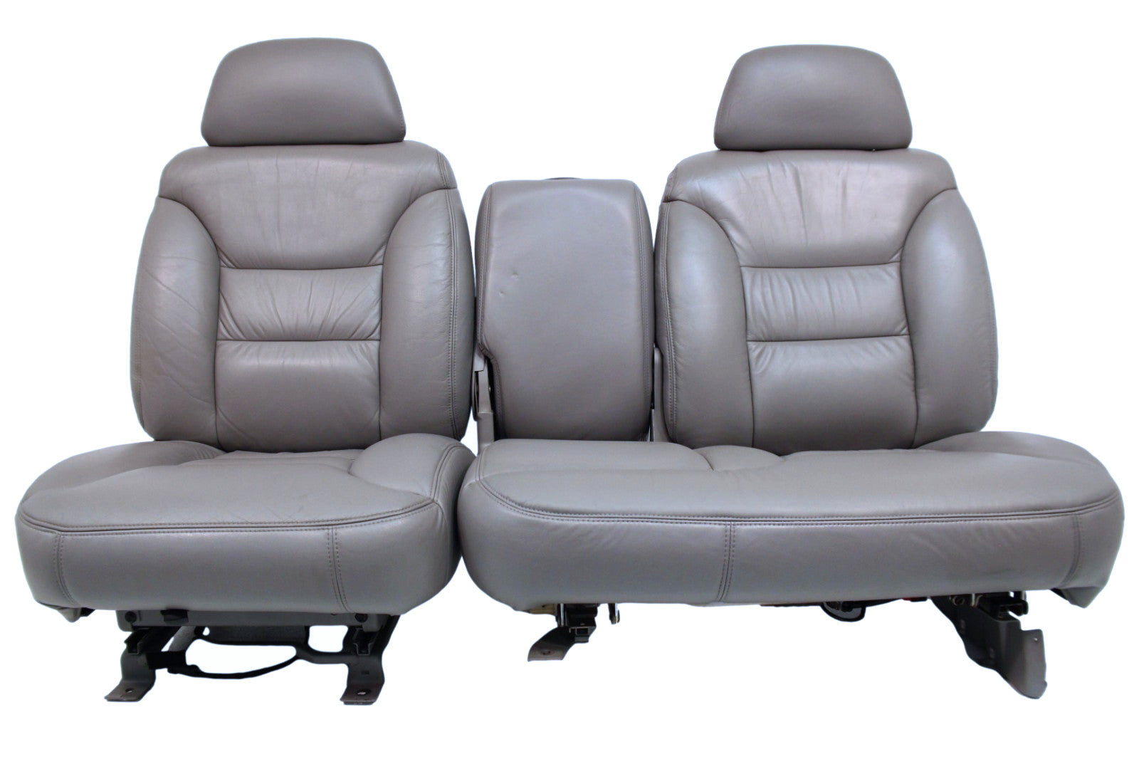 1995-2000 Tahoe Sierra Silverado Seats 60-40 Bench Gray Leather Power w/ Folding