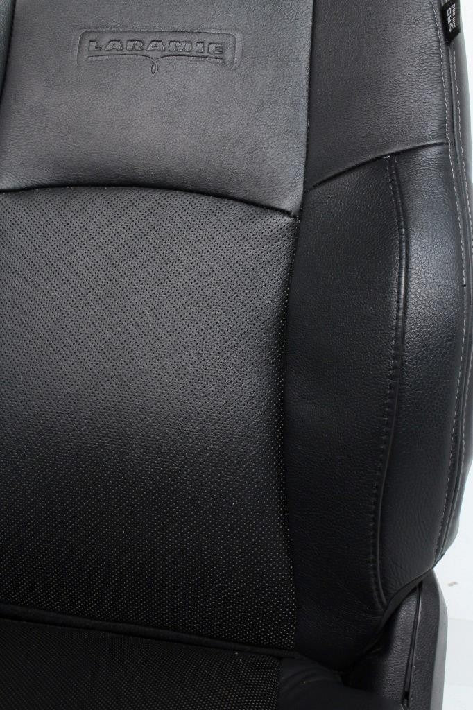 2002 - 2018 Ram Front Seats, Laramie Black Leather Heated Cooled w/ Memory
