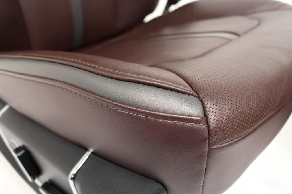 2015 - 2022 Ford F150 Super Duty Platinum Seats Set, Brunello Leather Heat Cool