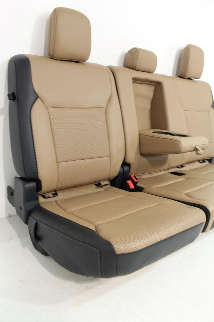 2021+ Ford F150 Super Duty Seats Set, Crew Cab Lariat Leather Baja Tan Heat Cool