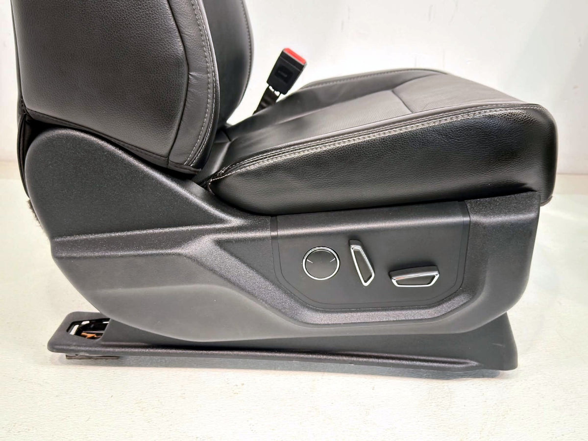 2017-2022 Ford Super Duty Lariat Front Seats, Black Leather Heat Ventilated