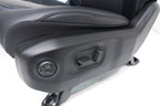 18-25 Jeep JL JLU JT Wrangler Front Seats, Black Nappa Leather w/ Blue Stitching