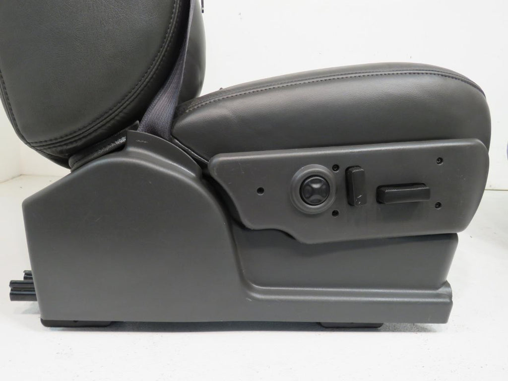 2003 - 2007 Sierra Silverado HD Seats, Dark Pewter Leather, Full Set Crew Cab