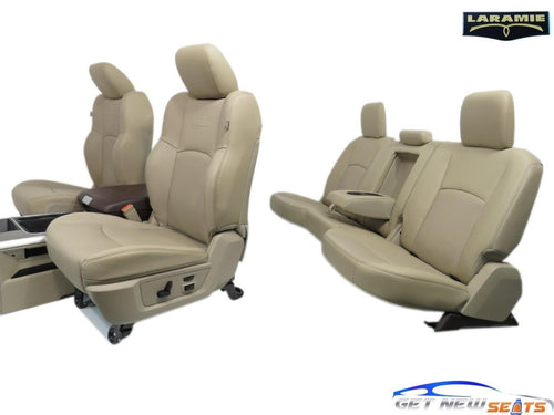 2013 - 2018 Dodge Ram Seats & Console, Tan Leather Laramie Heated Cooled