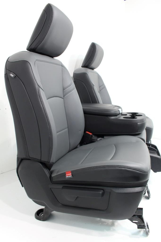 2019 - 2024 Ram HD Front Bench Seat, Diesel Gray Vinyl Manual w Center Jump Seat