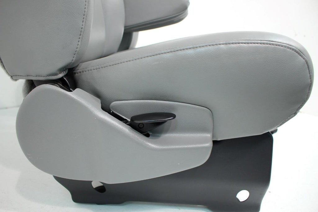 Ford Econoline Front Bucket Seats, Gray Vinyl w/ Folding Armrests, Fits 1997+