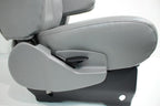 Ford Econoline Front Bucket Seats, Gray Vinyl w/ Folding Armrests, Fits 1997+