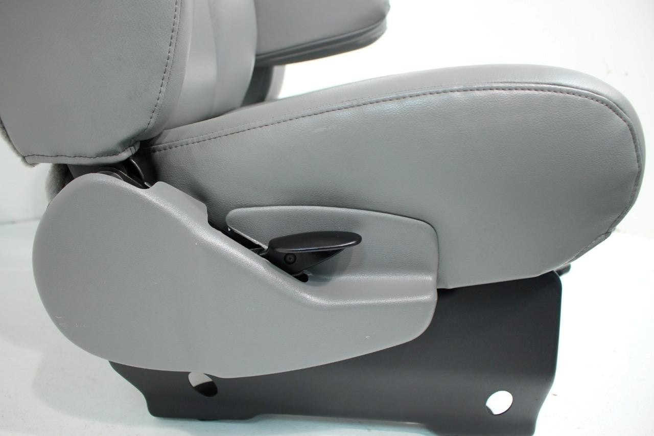 Ford Econoline Front Bucket Seats, Gray Vinyl w/ Folding Armrests, Fits 1997+
