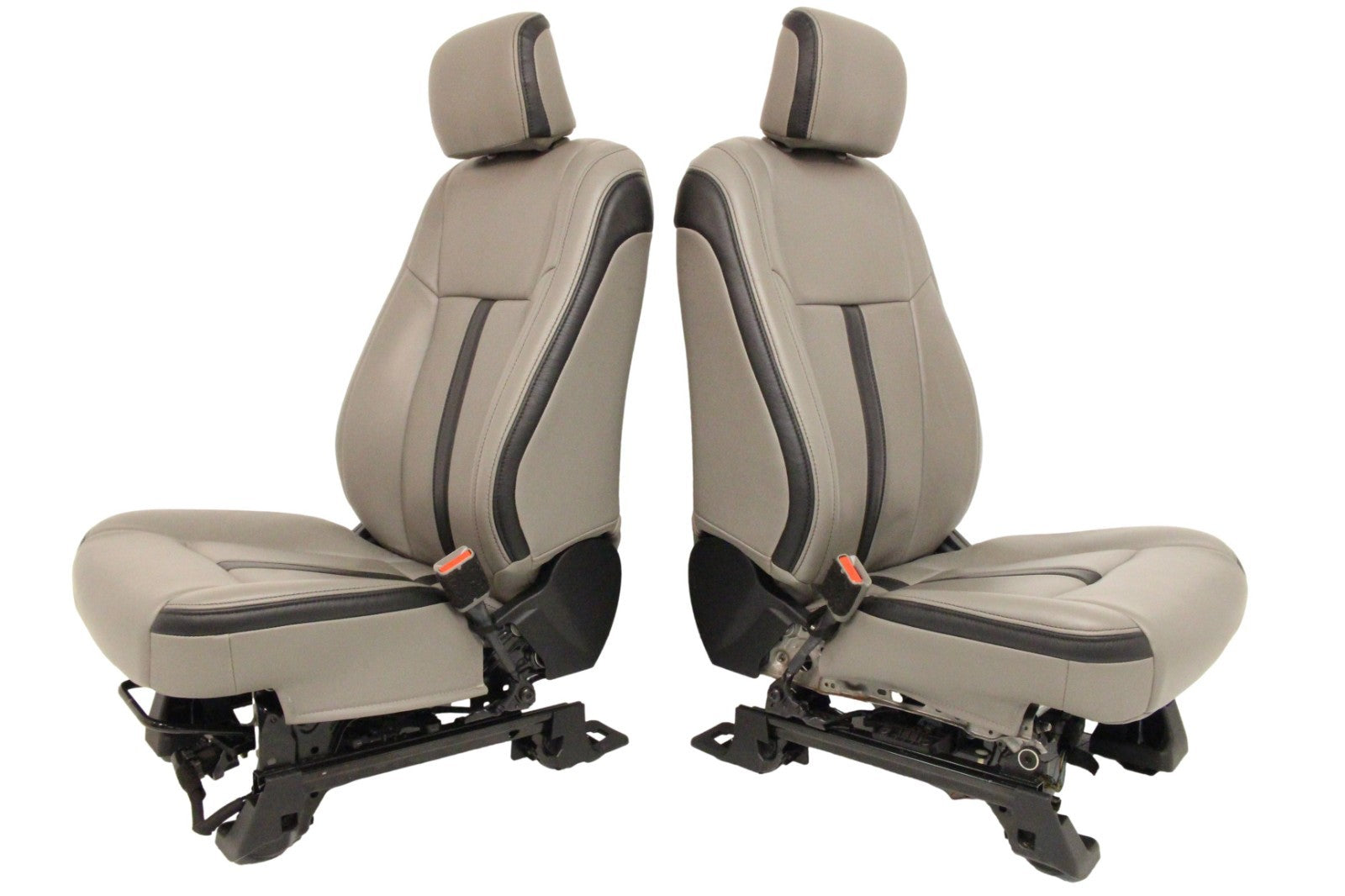 2015-2022 Ford F150 Super Duty Reg Cab Seats, XLT w/ Katzkin Earth Gray Leather