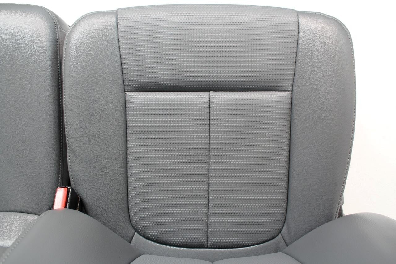 1999-2016 Ford Super Duty Steel Gray Vinyl Seats with Center Console Jump Seat