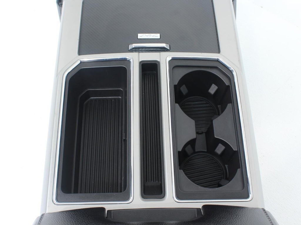 15-22 Ford Truck Center Console & Install Kit w/o Shifter - Black Leather Lariat