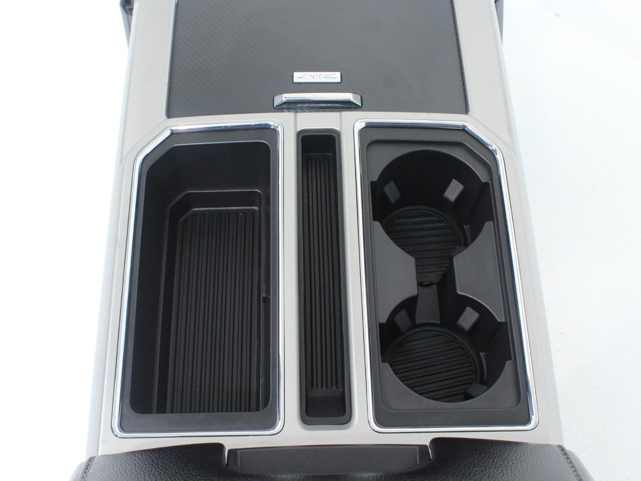 15-22 Ford Truck Center Console & Install Kit w/o Shifter - Black Leather Lariat