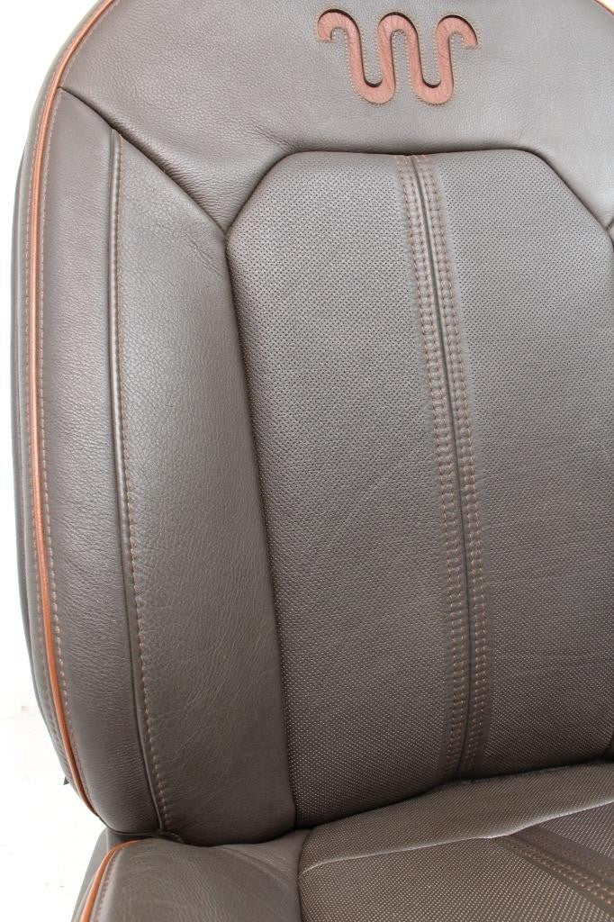 2015-2022 Ford F150 Super Duty Seats Set, King Ranch Java Brown Leather Crew Cab