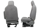 Ford Econoline Front Bucket Seats, Gray Cloth w/ Folding Armrests, Fits 1997+