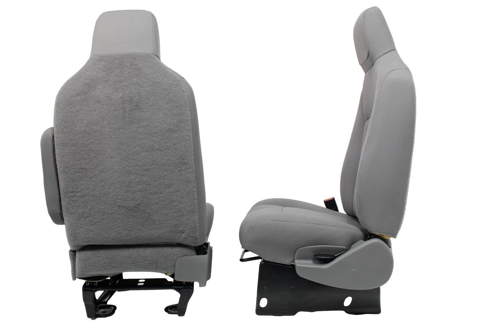 Ford Econoline Front Bucket Seats, Gray Cloth w/ Folding Armrests, Fits 1997+