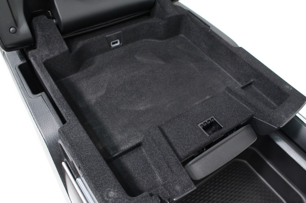 2019 - 2026 DT Ram 1500 Center Console, Black Leather w/ Logo, Wireless Charging