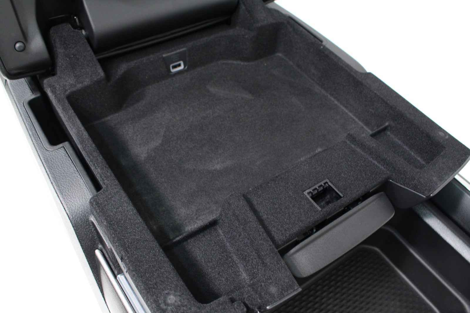 2019 - 2026 DT Ram 1500 Center Console, Black Leather w/ Logo, Wireless Charging