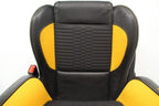 2012 - 2018 Ford Focus Recaro Front Seats, Black Leather Tangerine Orange Cloth