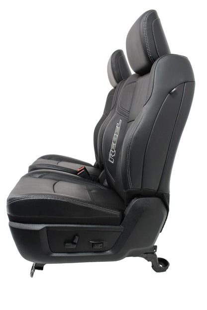 2009-2024 Dodge Ram Rebel Black Leather Heated & Cooled Front and Rear Seats