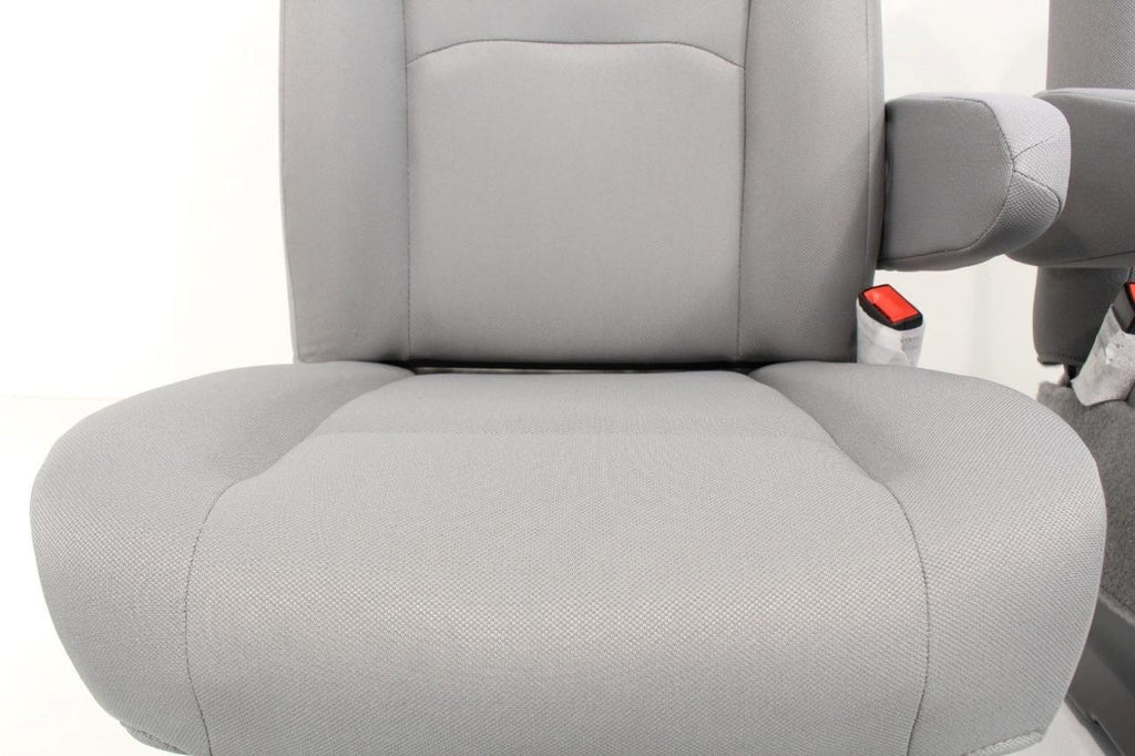Ford Econoline Front Bucket Seats, Gray Cloth w/ Folding Armrests, Fits 1997+