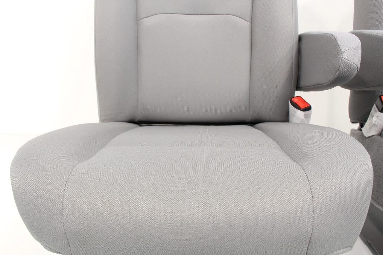 Ford Econoline Front Bucket Seats, Gray Cloth w/ Folding Armrests, Fits 1997+