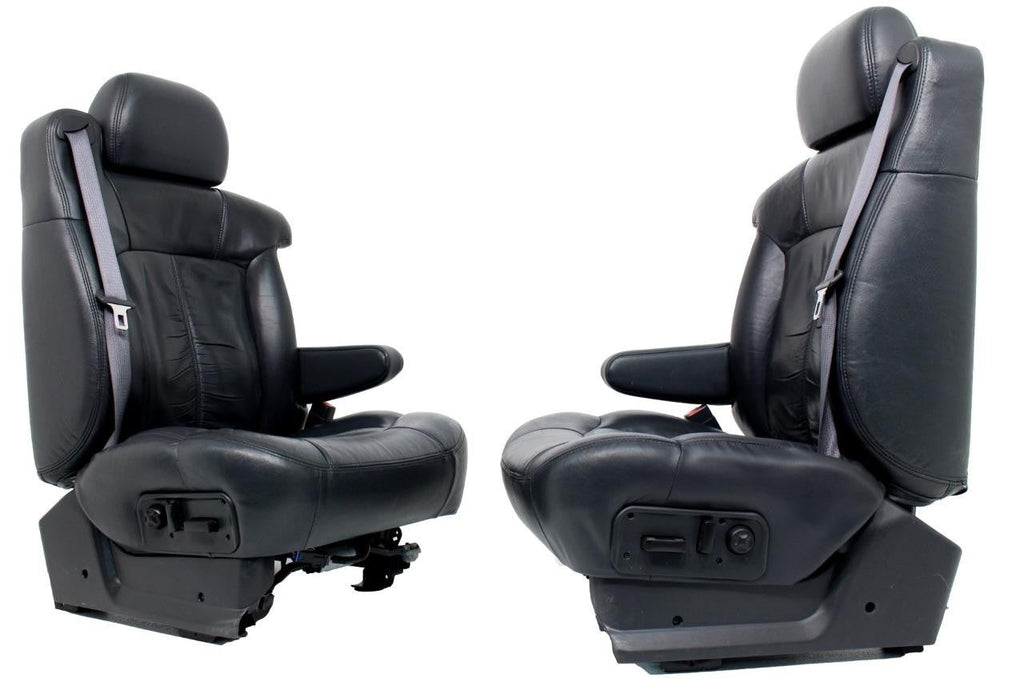 1999 - 2002 GMC Sierra Chevy Silverado Seats, Graphite Off-Black Leather, Power