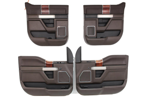 2015 - 2022 Ford F150 Super Duty Door Panel Set, King Ranch Brown, Crew Cab OEM