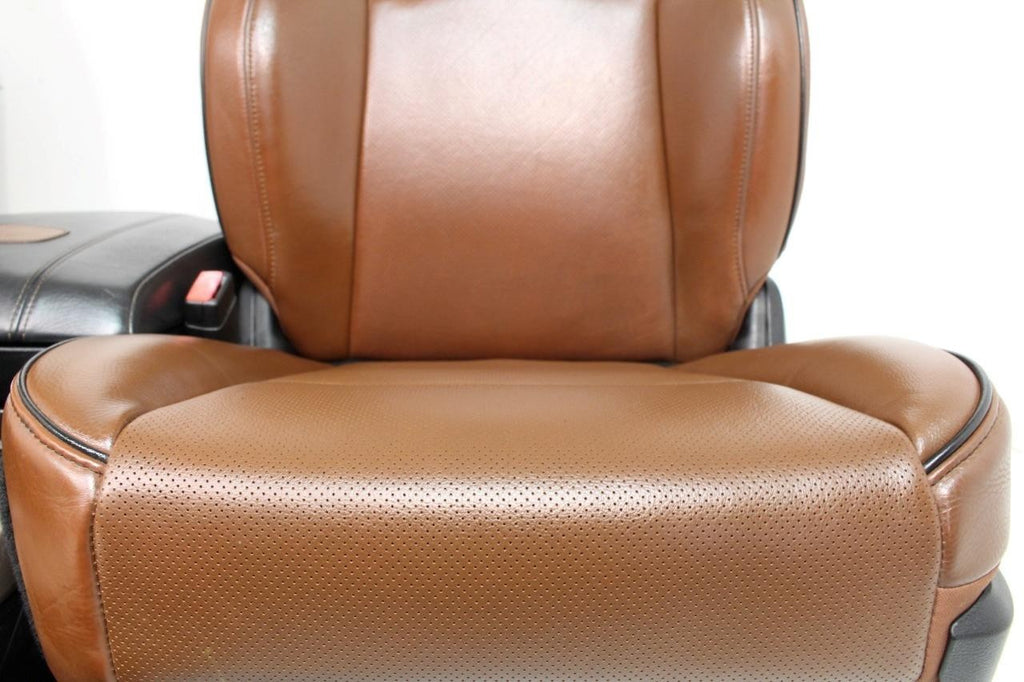 2002 - 2018 Ram Longhorn Seats Set, Crew Cab Cattle Brown Leather Heat & Cool