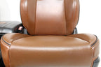 2002 - 2018 Ram Longhorn Seats Set, Crew Cab Cattle Brown Leather Heat & Cool