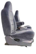 1999 - 2007 Ford Super Duty Front Bucket Seats, Denim Blue Cloth Fits 73+ Trucks