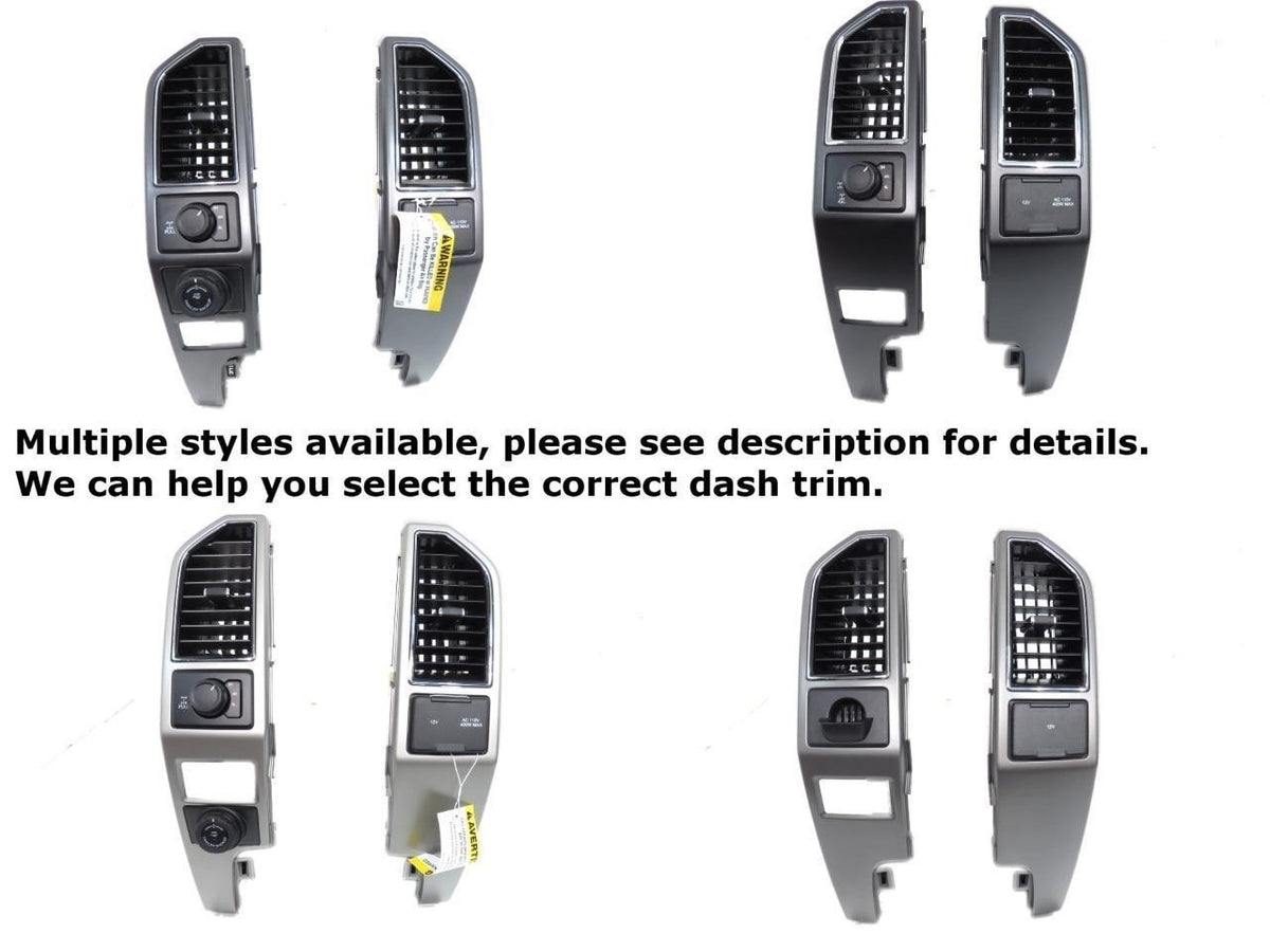 15-22 F150 Super Duty Center Console & Install Kit - Lariat Black Gray Rear Heat