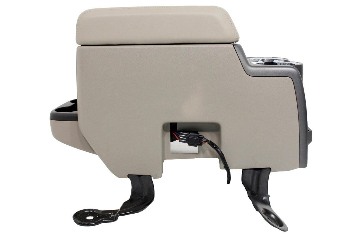 2008-2010 Ford Super Duty Center Console, w/ Stone Gray Leather Armrest OEM
