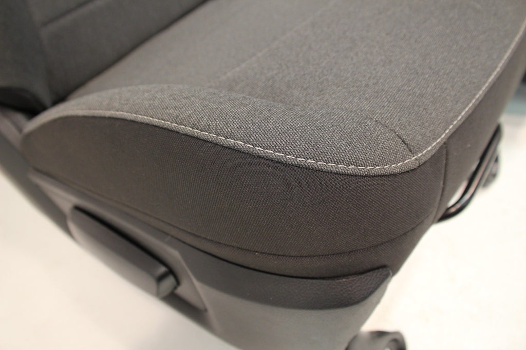 2019-2024 Ram Classic Front Seats, Diesel Gray Black Cloth, Manual w/ Jump Seat