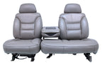 1995-2000 Tahoe Sierra Silverado Seats 60-40 Bench Gray Leather Power w/ Folding
