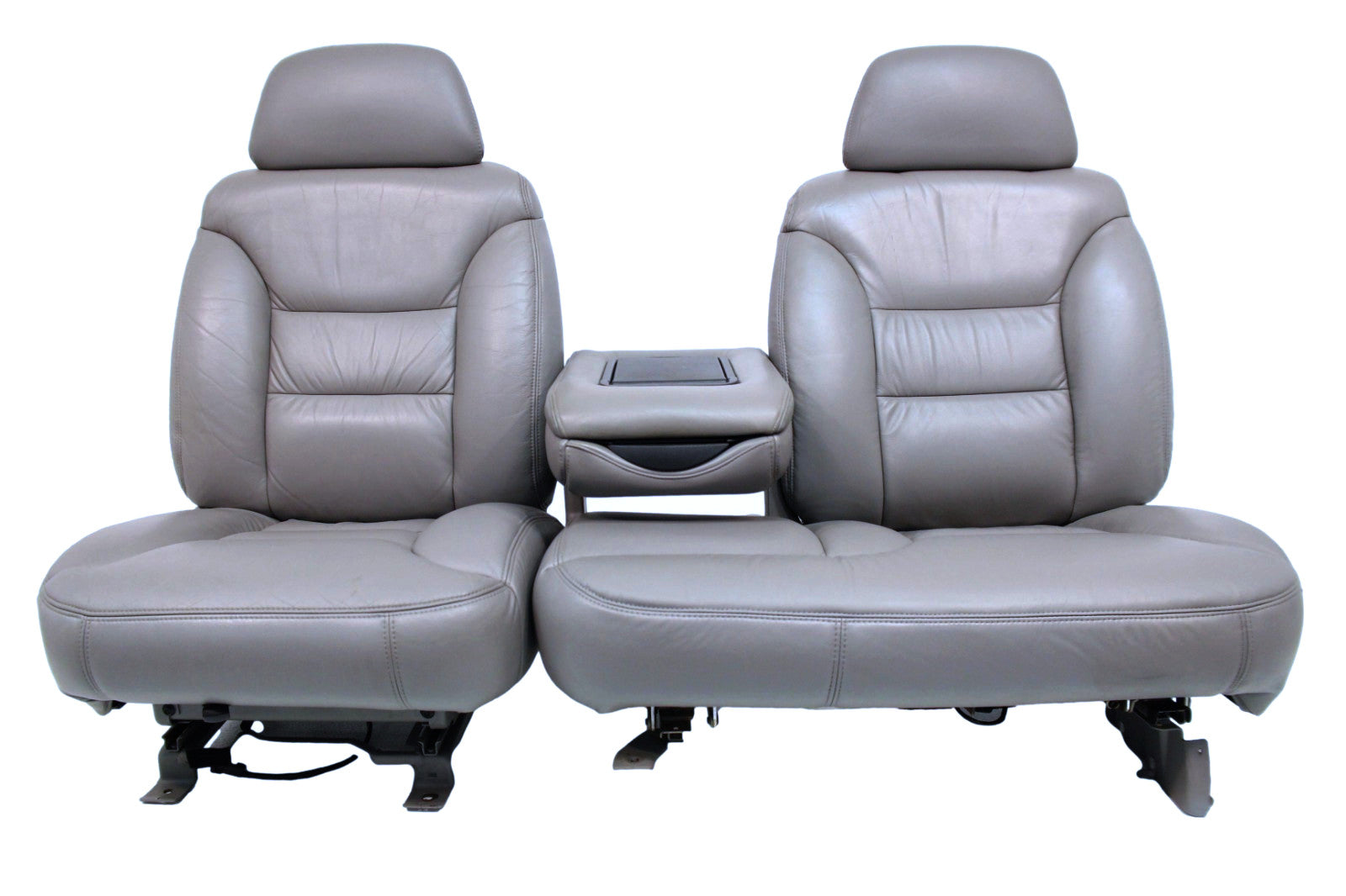 1995-2000 Tahoe Sierra Silverado Seats 60-40 Bench Gray Leather Power w/ Folding