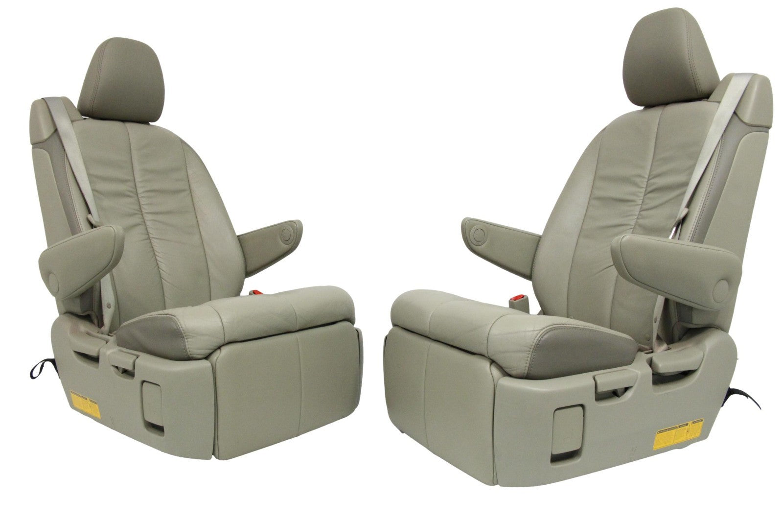 2011-2020 Toyota Sienna Second Row Recliner Seats, Bisque Beige Leather w/ Belts