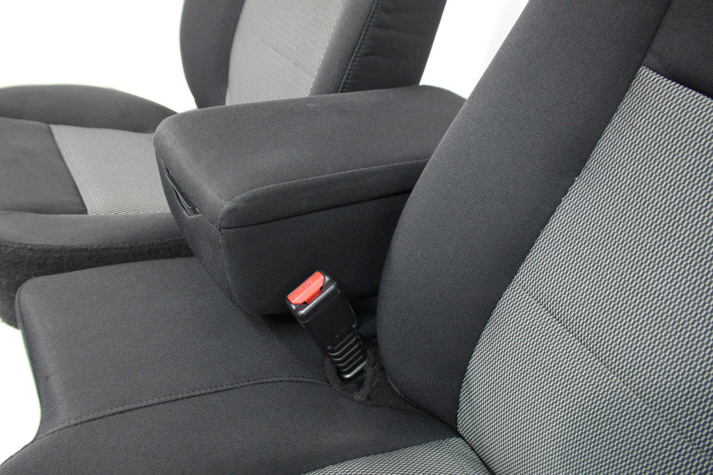 1998 - 2009 Ford Ranger Seats, 60-40 Split Bench, Black Gray Cloth, Extended Cab