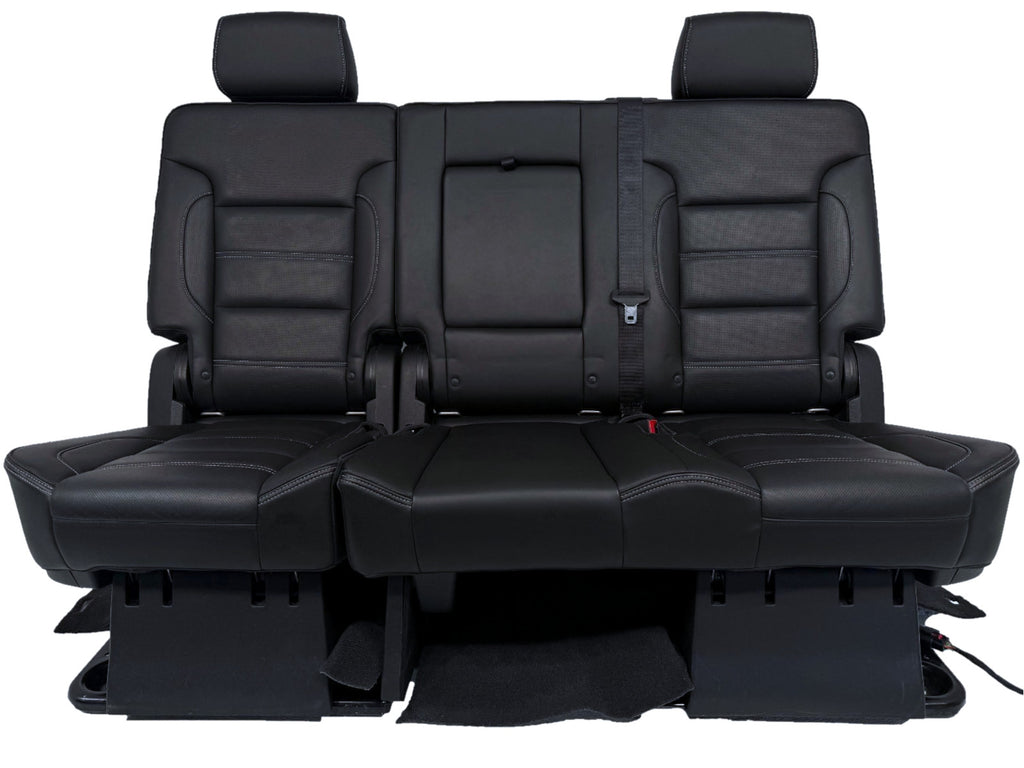 2015 - 2020 Yukon XL Denali 2nd Row Bench Seat, Black Leather w/ Power Folding & Heat
