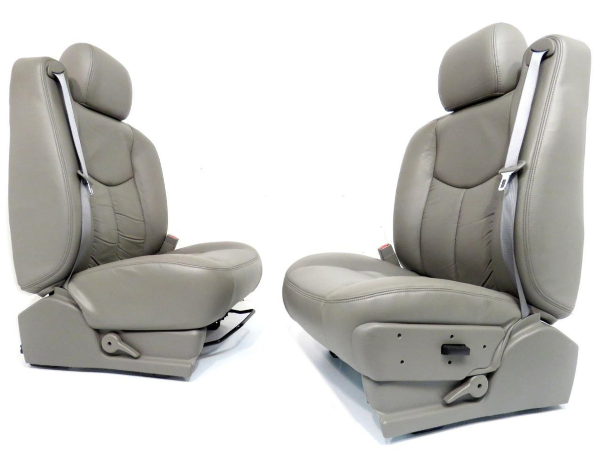 1999-2007 Sierra Silverado Seats, Pewter Gray Leather Power Driver w/o Armrests