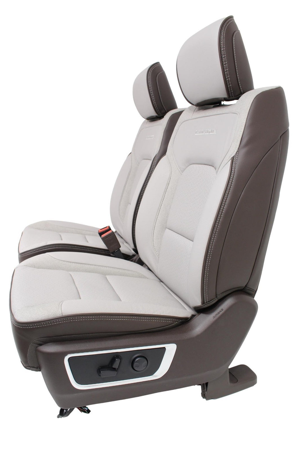 2019 - 2025 Ram 1500 Seats, Crew Cab Set, Laramie Leather, Salt Gray Bison Brown